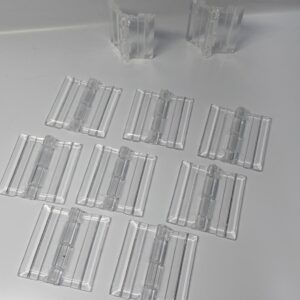 Kit 10 Dobradiças Acrílico Cristal (5 Pares) G