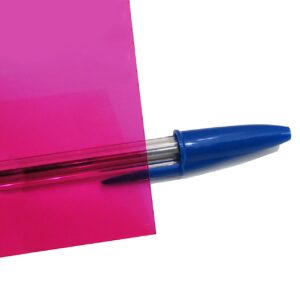 Chapa Acrílico Colorido Cor Rosa Translucido Cod: 74 / 50cmx40cm 2mm