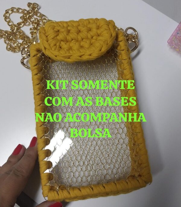 Base de Acrilico para Bolsa Cor Bege  17.5 cm x 11cm - Imagem 3