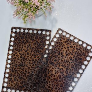 Base de Acrilico para Bolsa Cor Onça 17.5cm x 11cm