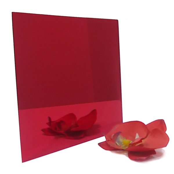 Chapa Espelho Acrilico Vermelho 50cm X 40cm X 2mm Esp. - Imagem 3