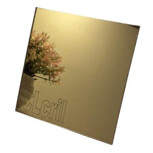 Espelho Acrílico Dourado 60cm X 40cm X 2mm