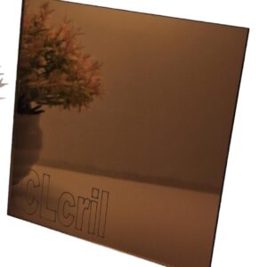 Chapa Espelho Acrilico Bronze 60cm X 40cm X 2mm Esp.
