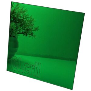 Chapa Espelho Acrilico Verde 60cm X 40cm X 2mm Esp.