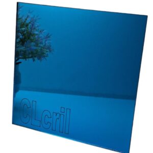 Chapa Espelho Acrilico Azul 60cm X 40cm X 2mm Esp.