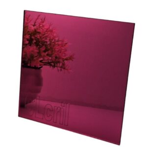 Chapa Placa Espelho Acrílico Rosa Pink 50cm X 40cm X 2mm
