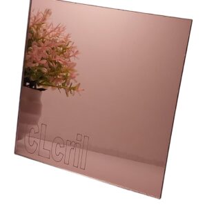 Chapa Espelho Acrílico Rose / Rosa 50cm X 40cm X 2mm Esp.