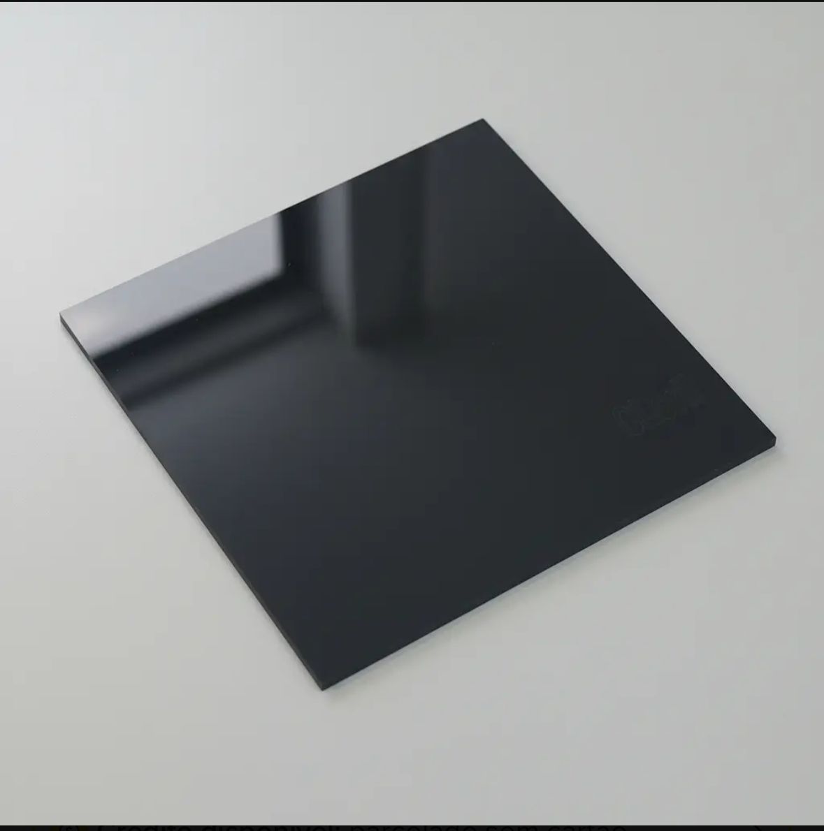 Chapa Acrílico Cor Preto 50cm X 50cm X 3mm Esp