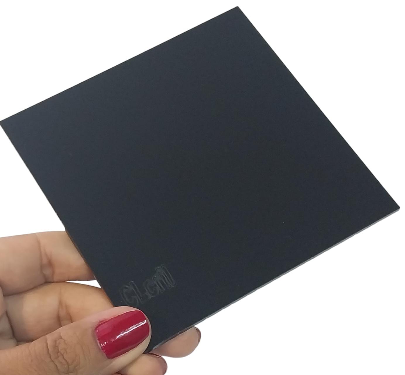 Chapa Acrílico Cor Preto 50cm X 50cm X 3mm Esp - Imagem 2