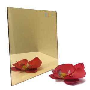 Espelho Acrílico Dourado 60cm X 40cm X 2mm